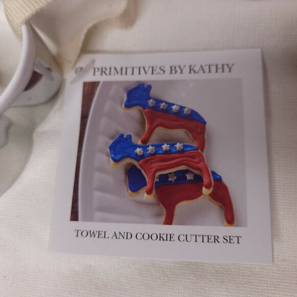 Democrat And Damn Proud PBK Cotton Dish Kitchen Towel & Donkey Cookie Cutter - Picture 4 of 6